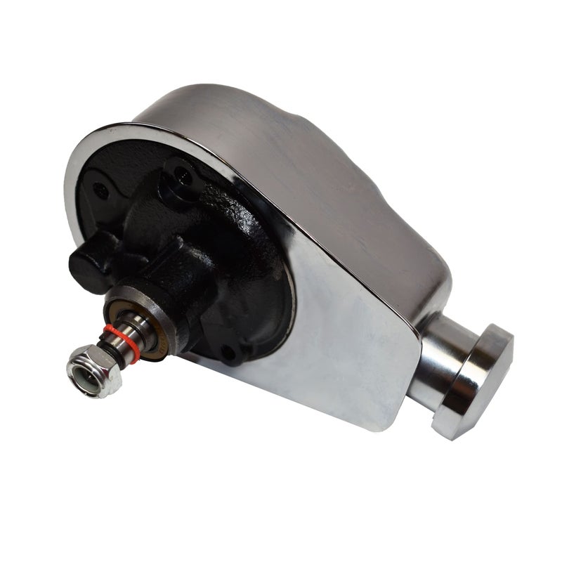 A-Team Performance Chrome Power Steering Pump Kit - JM2000C Saginaw P Series, Chrome Aluminum - Smooth Steering Control for Classic Cars & Engine Swaps - Compatible with GM Vehicles 1955-1976 - Image 2